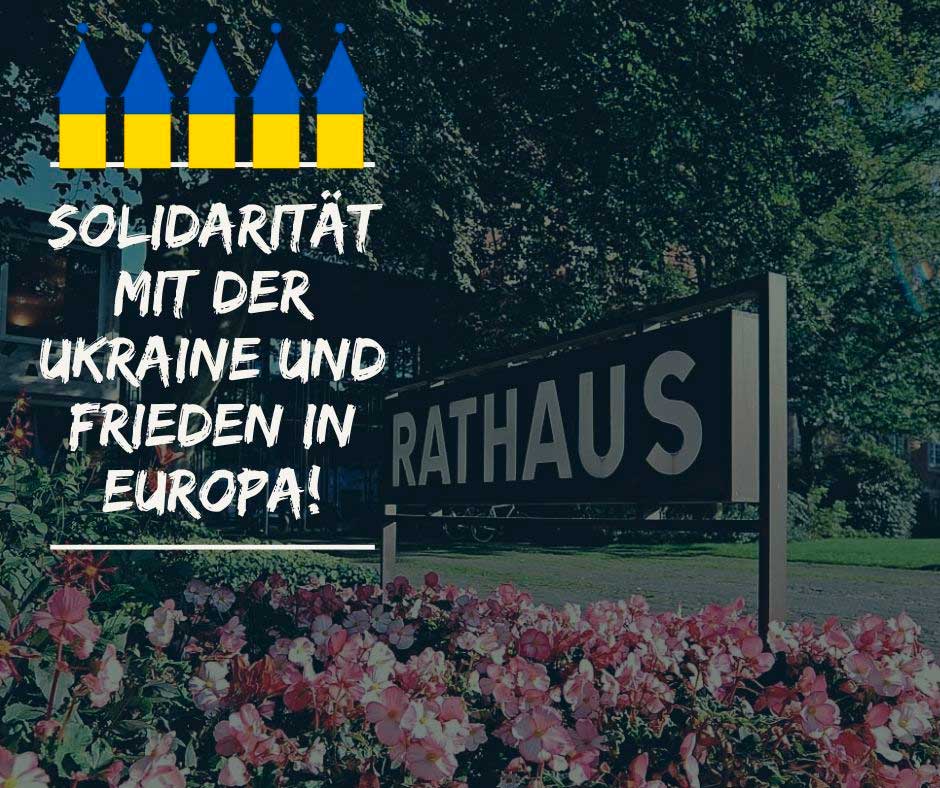 Zeichen der Solidarität mit der Ukraine – Friedensaktion im Borkener Stadtpark